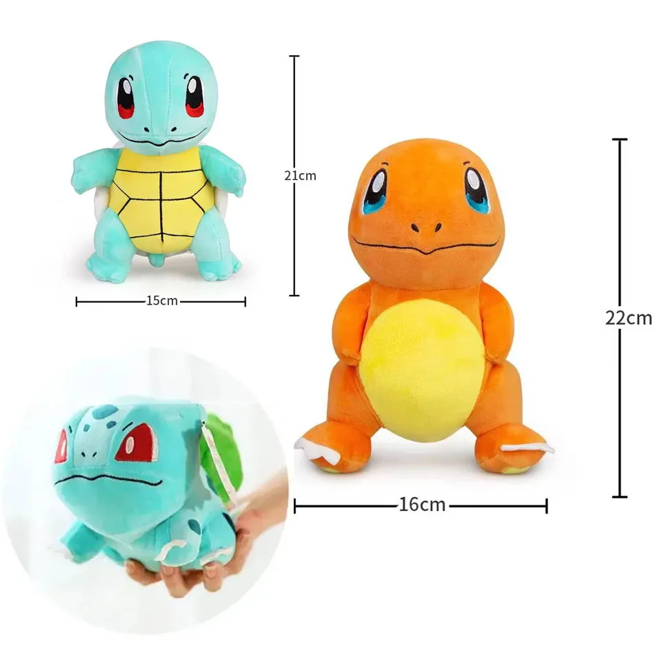 

2025Pokemon Stuff Plush Toys Kawaii Pikachu Pichu Charmander Squirtle Psyduck Anime Soft Dolls Doll Kids Birthday Christmas Gift