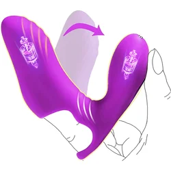 10 Modes Finger Vibrator for Women G Spot Massager Nipple Clitoris Stimulator 8 Seconds to Orgasm Adult Sex Toys for Female