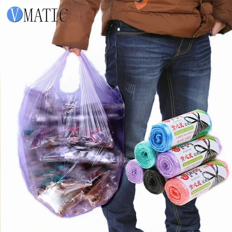 Verdickt müll tasche farbige dot-off einweg kunststoff