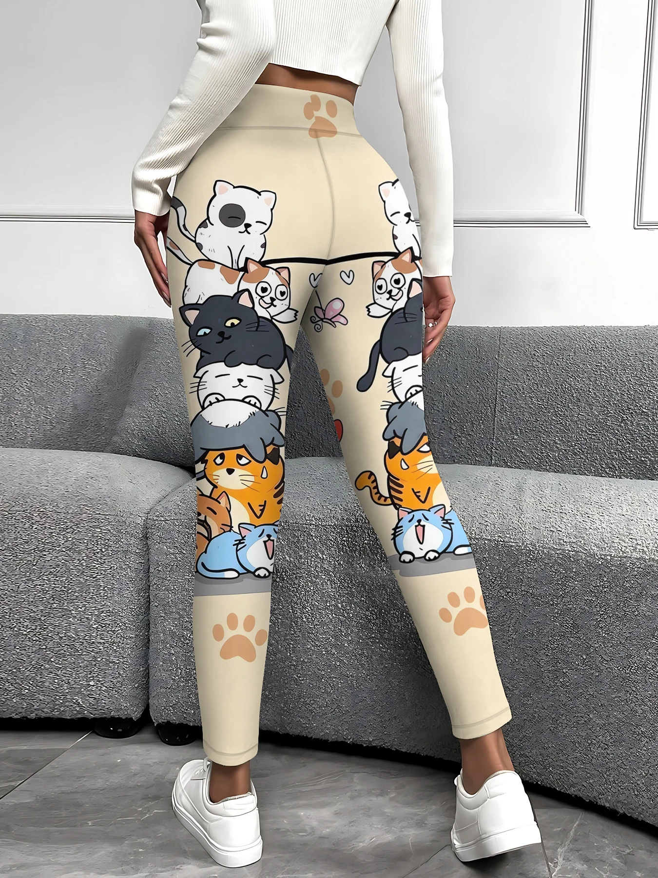 

MSIEESO Cartoon Kitten Women Leggings Animals Cats 3D Printed Yoga Pants Fashion Female Jogging Fitness Sports Clothing