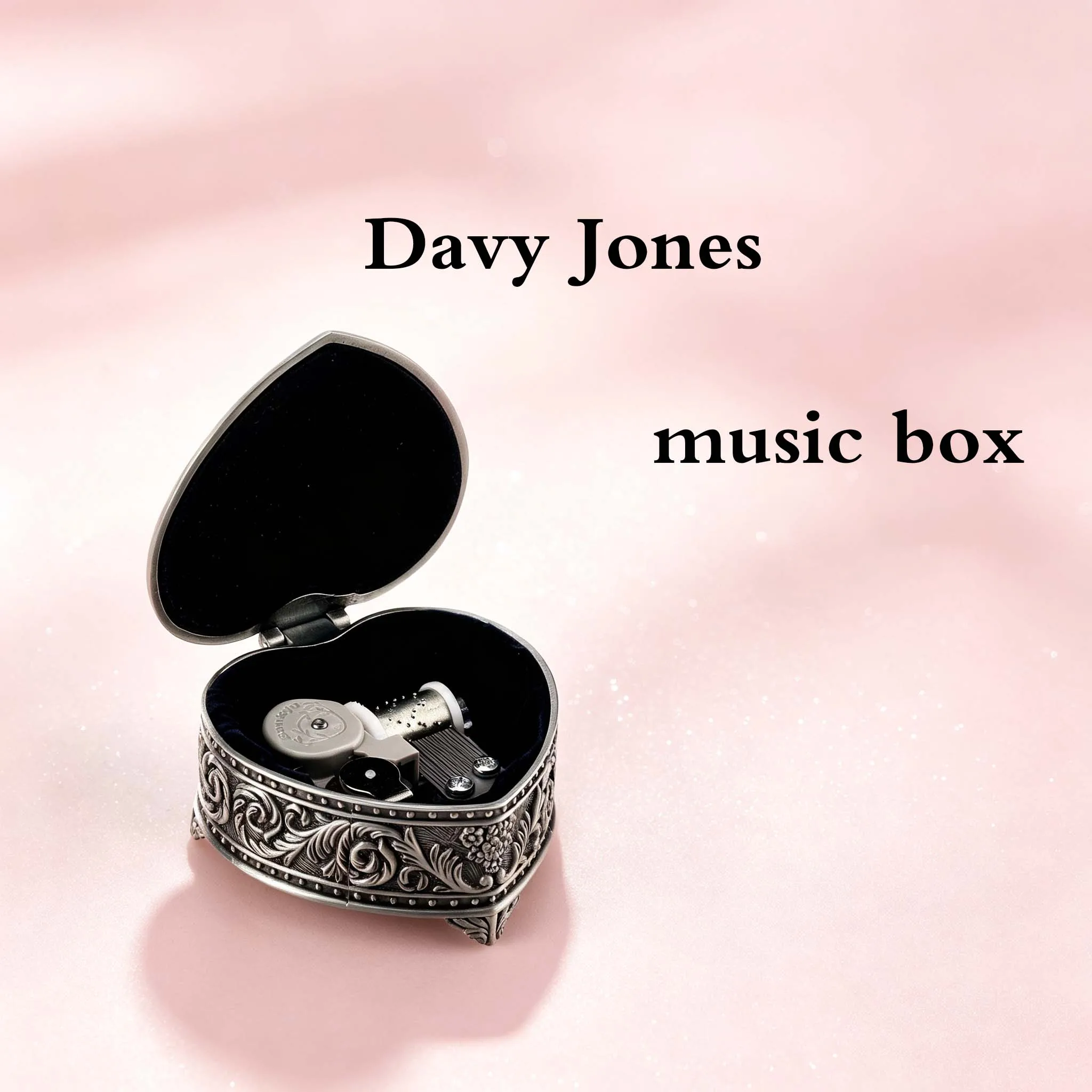 ROSIKING ♫ Davy Jones ♫ Emboss Alloy Metal Music Box  For Girl and Children Birthday ，Christmas, New Year，gifts.