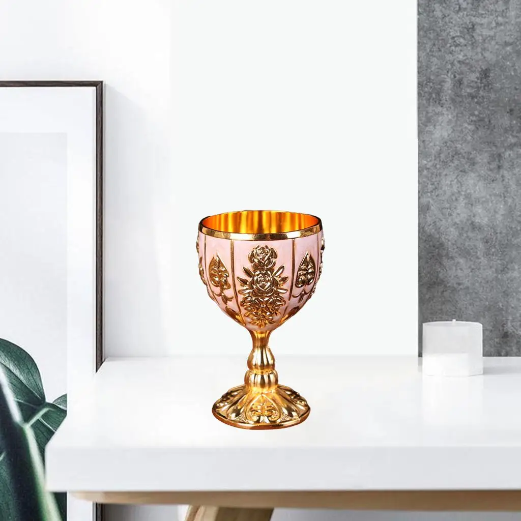 

Goblet Embossed Cup Elegant Cup Glass Drinkware , as describe