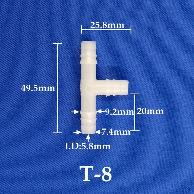 

8 мм, соединители для шлангов из ПЭ пластика, соединители для шлангов, соединители для аквариума, соединитель для шланга воздушного насоса, соединитель для труб