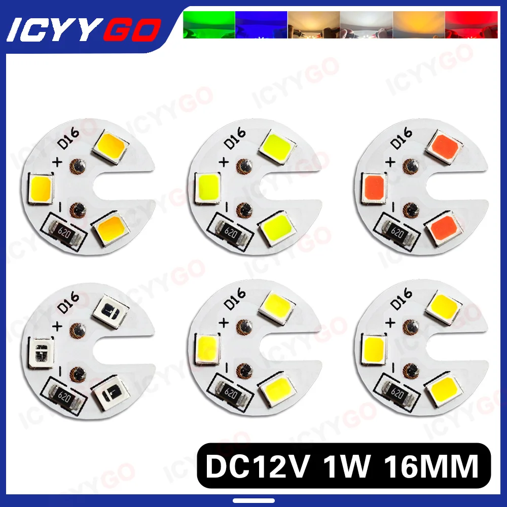 

12 В 1 Вт низковольтная печатная плата источника света тростниковый одуванчик желтый белый и зеленый свет 12 В световая плата 16 мм DIY световая плата