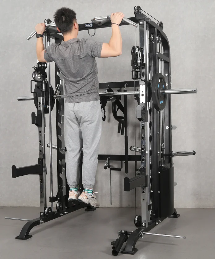 Multifunctional Smith machine gantry squat rack gym equipment set combination home comprehensive training equipment