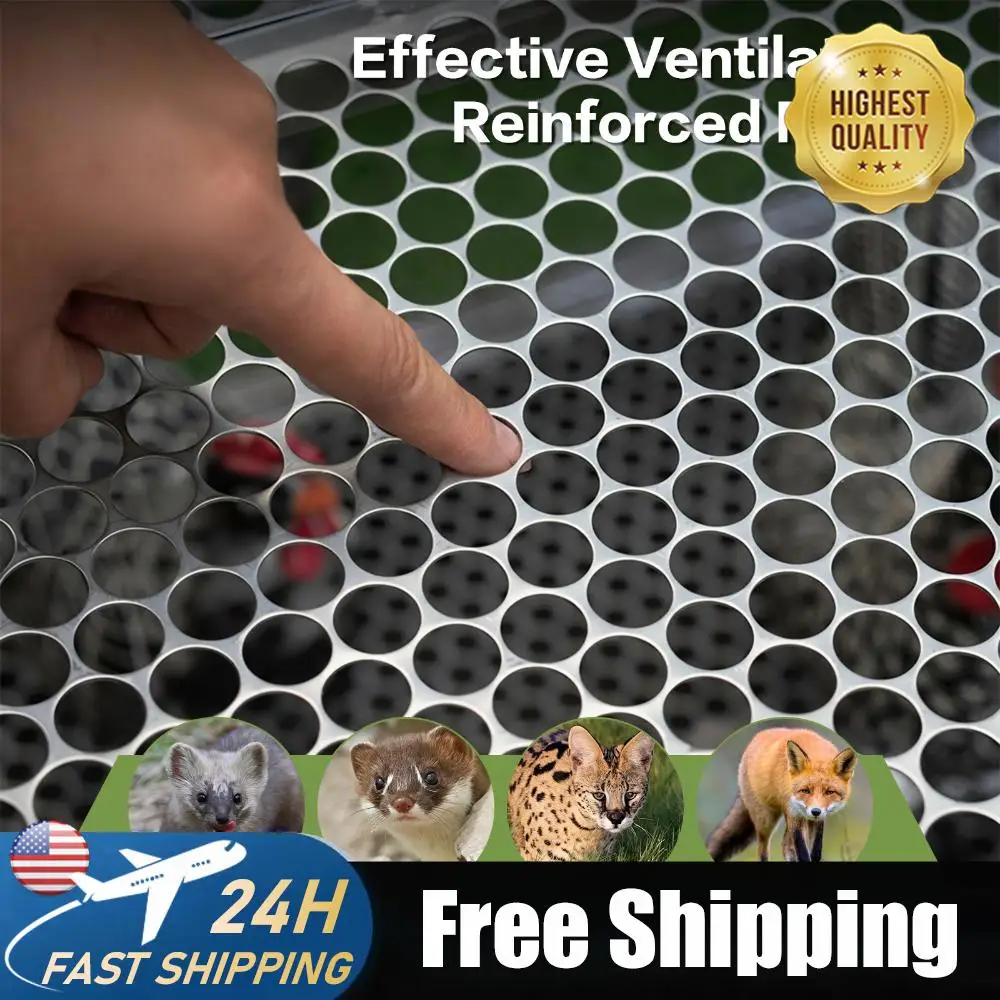 

Клетка для птицы из нержавеющей стали с водонепроницаемым покрытием, большой курятник с кормушкой для разведения и выращивания домашней птицы