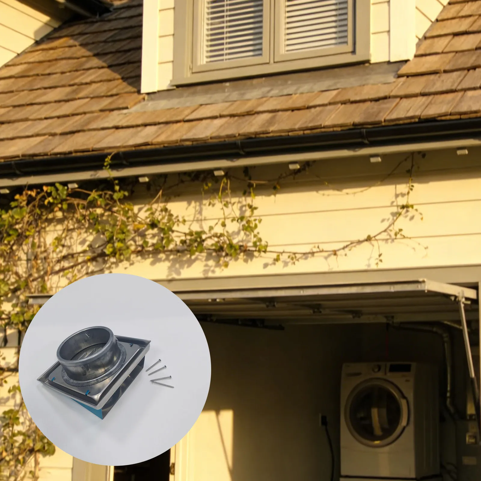 1pc Square Cowled External Air Vent Wall Vent Stainless Steel 12.5cm for Intake Vent Replacement