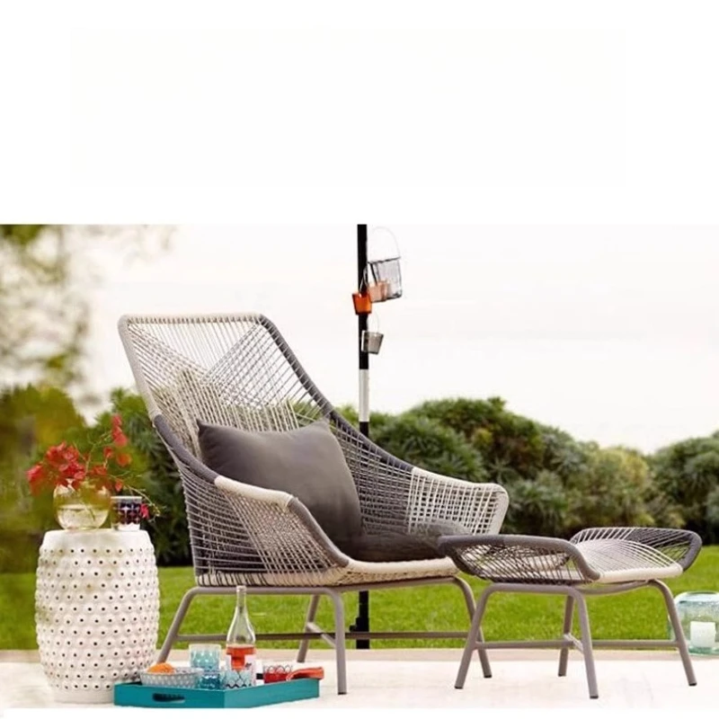 

Outdoor rattan chair courtyard small table and chair combination garden outdoor open-air bed and breakfast furniture hotel