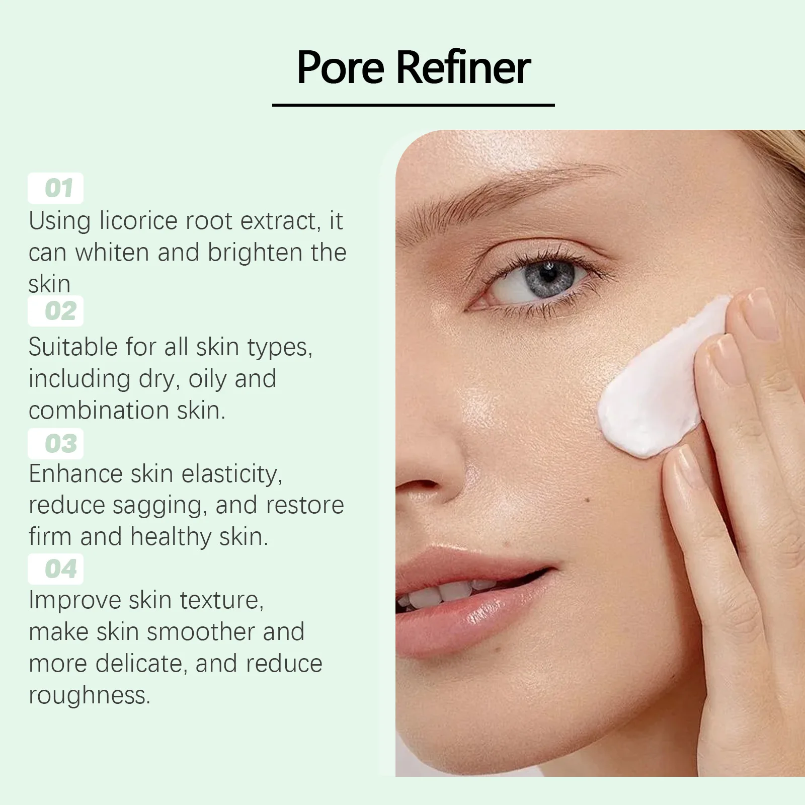 Pore Rinning Cream Face Hydrating Moisturizing Firming รูขุมขนหดตัวบํารุงผิวเรืองแสงปรับปรุงความแห้งกร้าน Brightening Face Cream