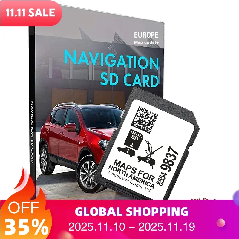 

SD GPS Card Maps USA CAN MEX for GM 8554-9837 Plug and Play Navigation for Chevrolet GMC Buick Cadillac with Anti Fog Sticker