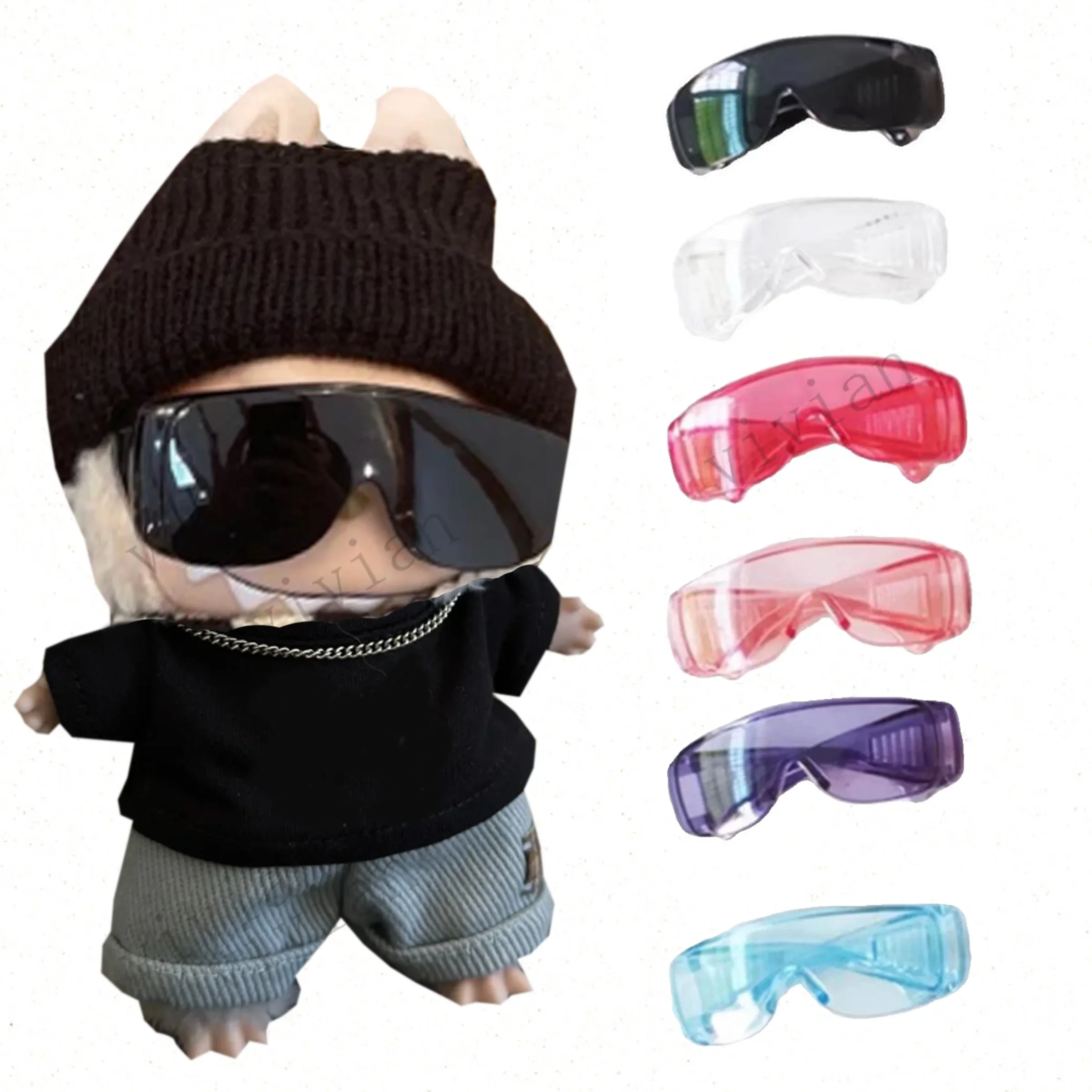 

Doll'S glasses Outfit Accessories For 15-17cm Ropa Labubu Idol and 10cm cotton doll Colorful goggles ski goggles Clothing Gift