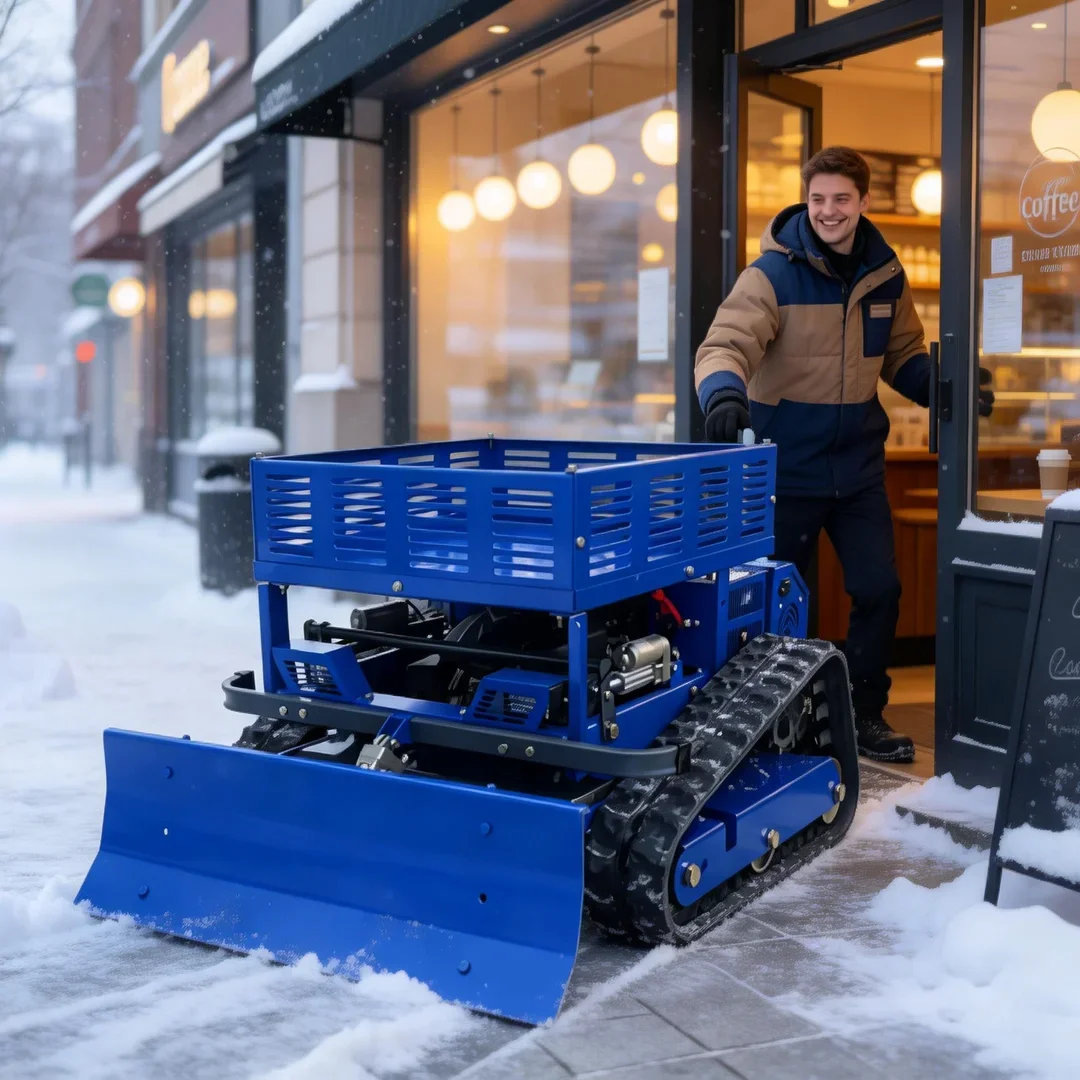 

Индивидуальная газонокосилка с дистанционным управлением, 4-тактная, беспроводная, самоходная, роторная, гусеничная, для любых типов местности, с бесплатной стойкой для хранения, снегоуборочная лопата