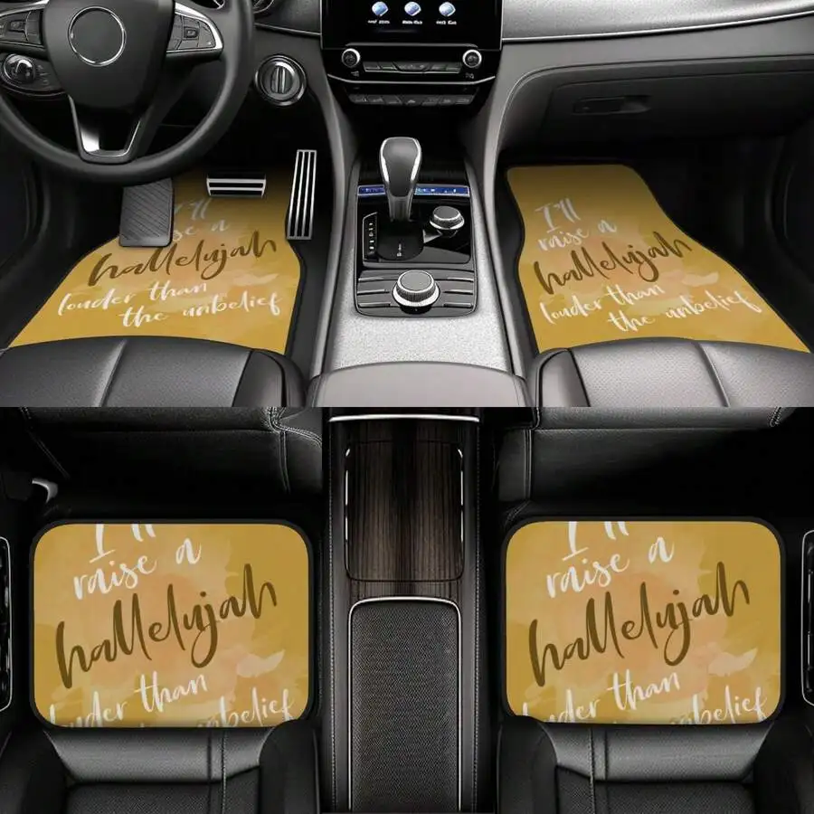 

4-Piece Custom Printed All Weather Floor Mats Universal Fit For SUV Truck Van