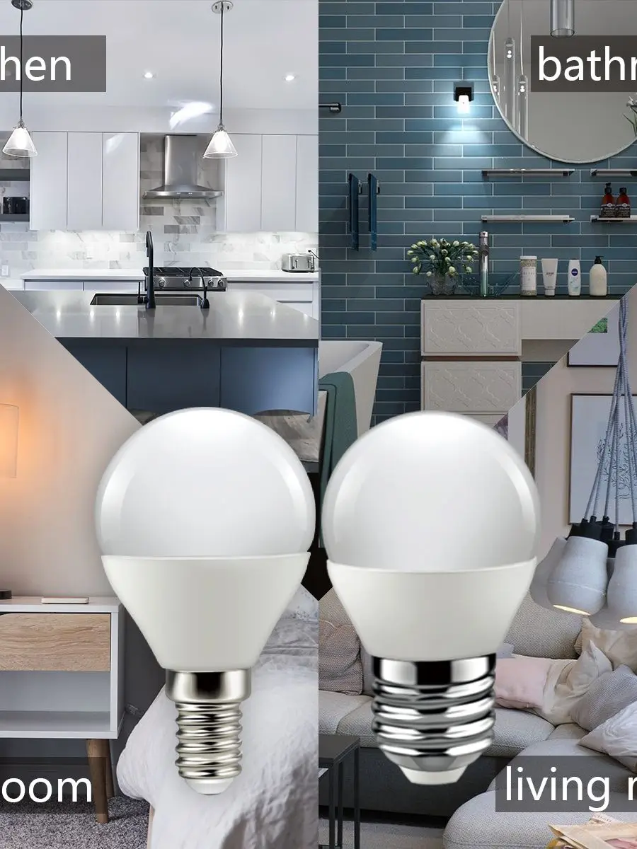 3PCS Led Bulb G45 E27 E14 AC 220V-240V LED Lamp 3W 5W 6W 7W Warm Cold White Daylight Lamp lighting for living room