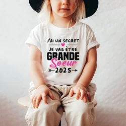 I'm Being Promoted To Big Sister 2025 Baby Announcement Shirt Kids Retro T-Shirt Children Tee Toddler Big Sister Clothes Tops