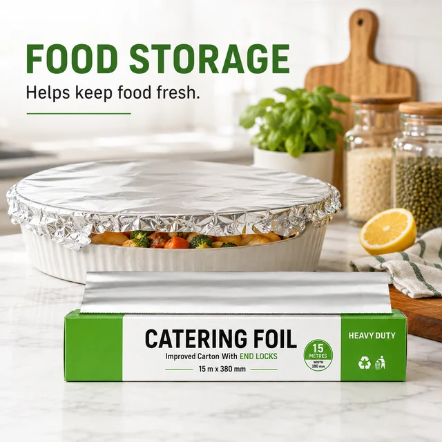 Heavy Duty Aluminium Foil Roll (15m x 380mm ) – Commercial Catering Tin Foil Wrap for BBQ Grilling, Oven Baking, Roasting & Food Prep, Dispenser Box with End Locks 7 Heavy Duty Aluminium Foil Roll (15m x 380mm ) – Commercial Catering Tin Foil Wrap for BBQ Grilling, Oven Baking, Roasting & Food Prep, Dispenser Box with End Locks 7