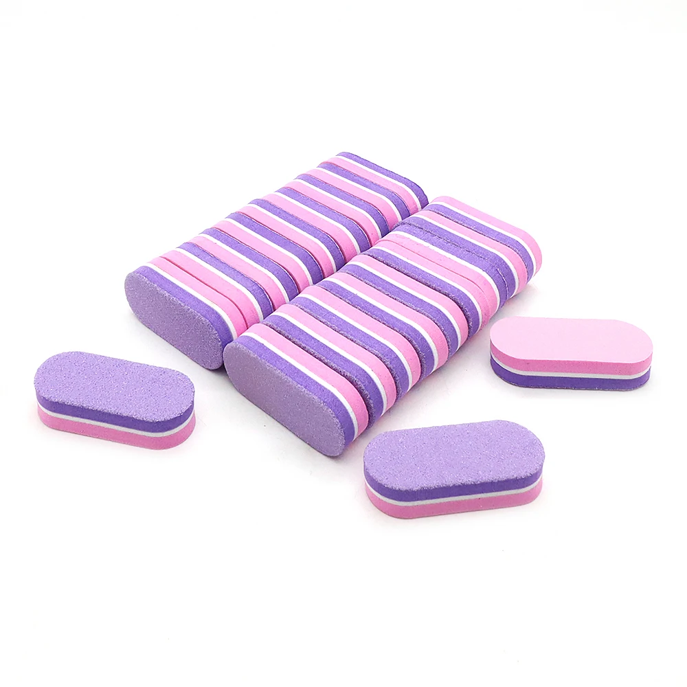 

10/30/50Pcs Oval Mini Nail File Double Sided Nail Files Buffer Blocks Sanding Emery Board Sanding Files Block For Shaping Nails