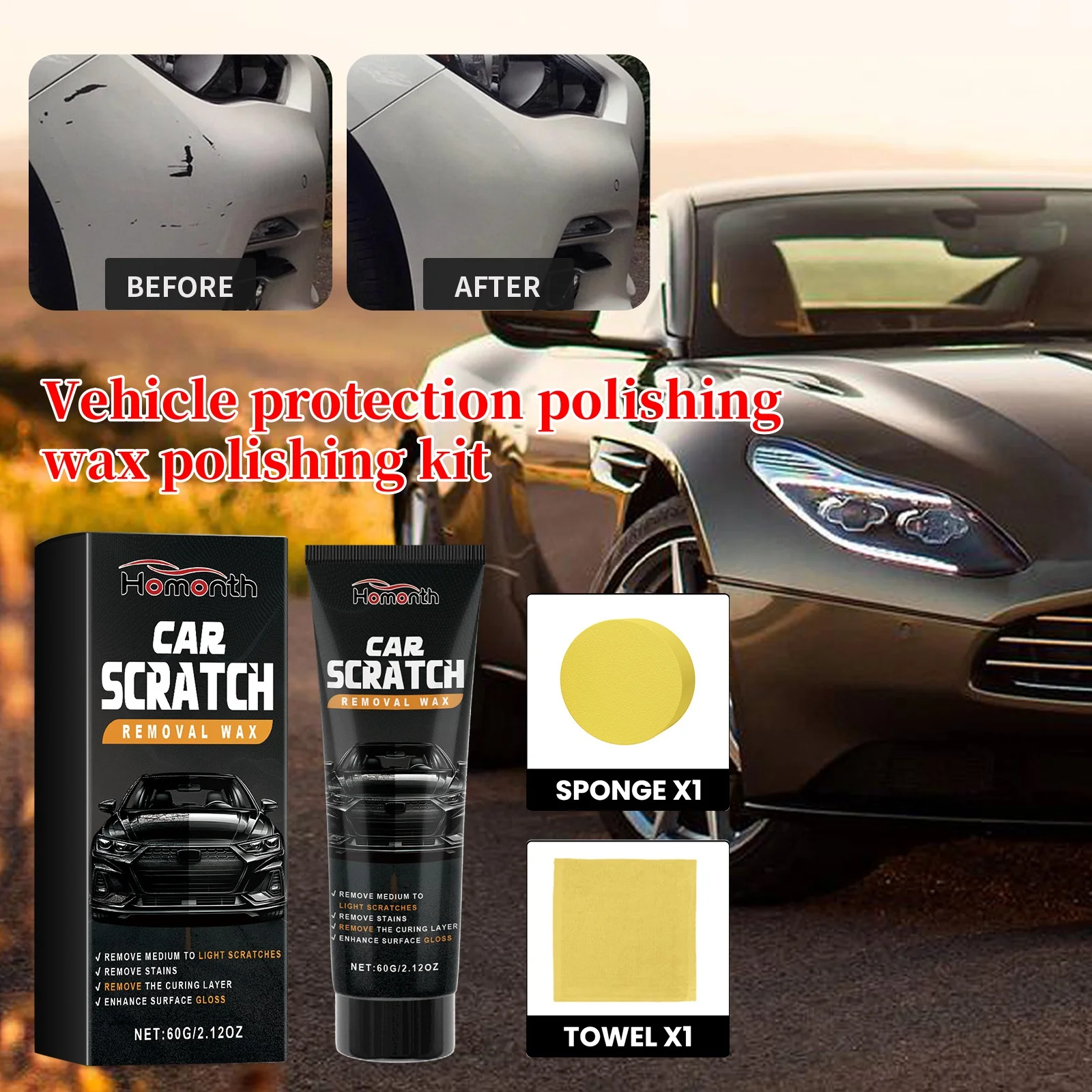 Scratch Repair Wax For Car Multpurpose Car Scratch Repair Wax Car Scratch Removal Wax Effective Car Scratch Repair Kit Car