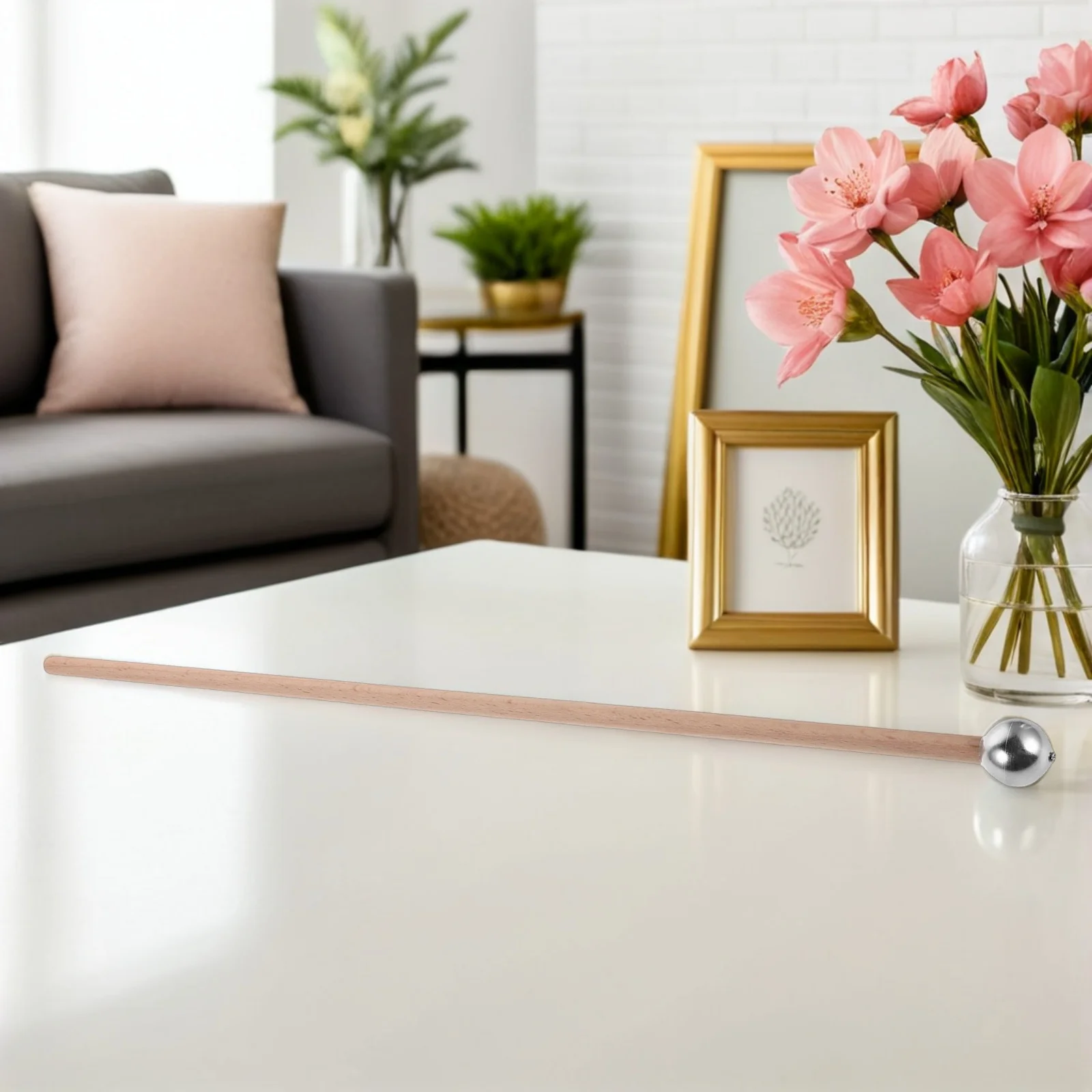 

2pcs Bell Mallets Percussion Metal Head Glockenspiel Xylophone Sticks Wooden Handle Ethereal Drumstick Chime Mallet Replacement