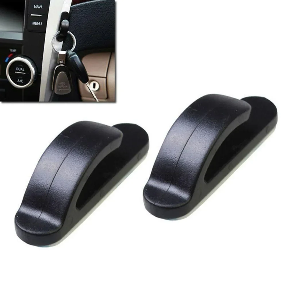 2Pcs New High Quality Convenient Black Auto SUV Car Truck Self Adhesive Hook Hanger Bag Auto Fastener & Clip Organizer Holder