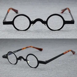 Japan Retro Small Round Glasses Frame Men 2023 Myopia Optical Prescription Eyeglasses Women's Artistic Personality Metal Eyewear