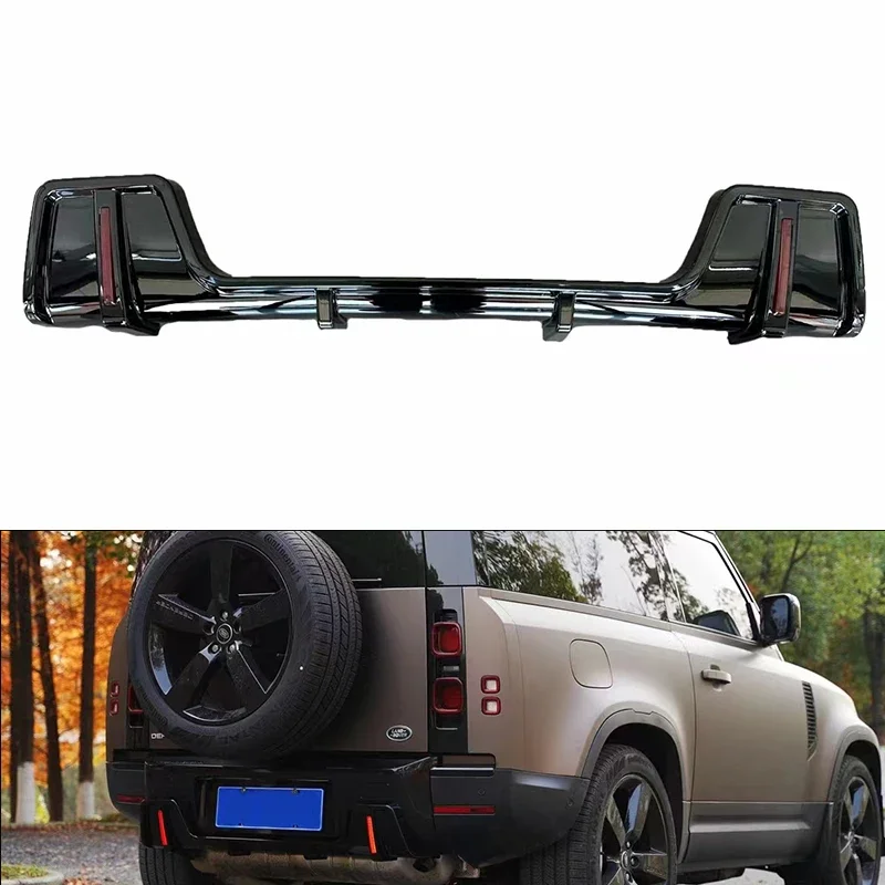 

High Quality Bumper For Land Rover Defender 90 110 2020+ Rock Style Rear Diffuser With LED