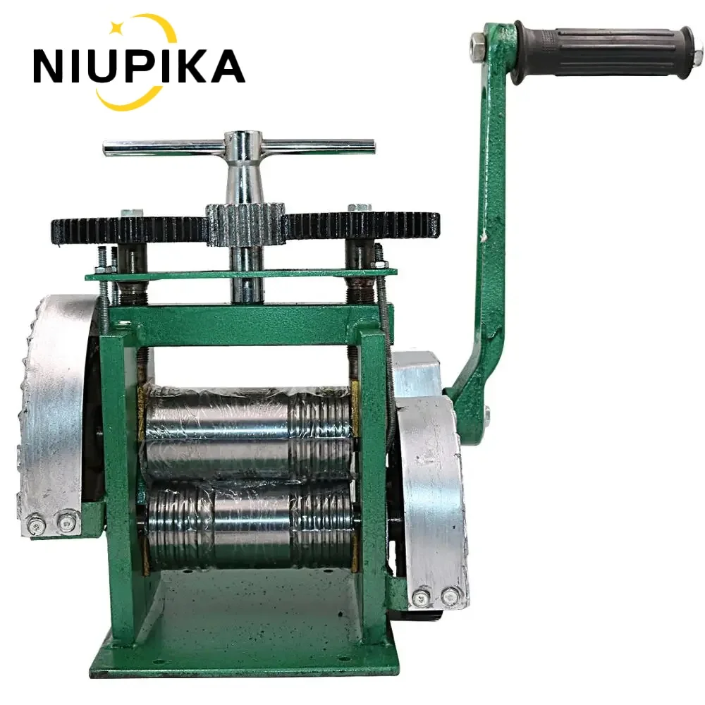 

NIUPIKA Jewelry Mini Rolling Mill Tool & Equipment Goldsmith Making Manual Metal Hand Rollers Flattening Machine