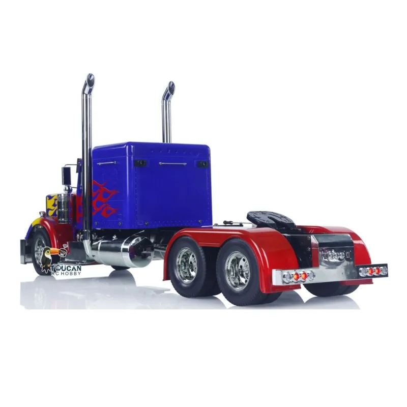 รถบรรทุกของเล่นบังคับวิทยุ 56344 1/14 RC แบบ 6x4 พร้อมระบบเสียงจำลอง แสงไฟ และระบบควัน