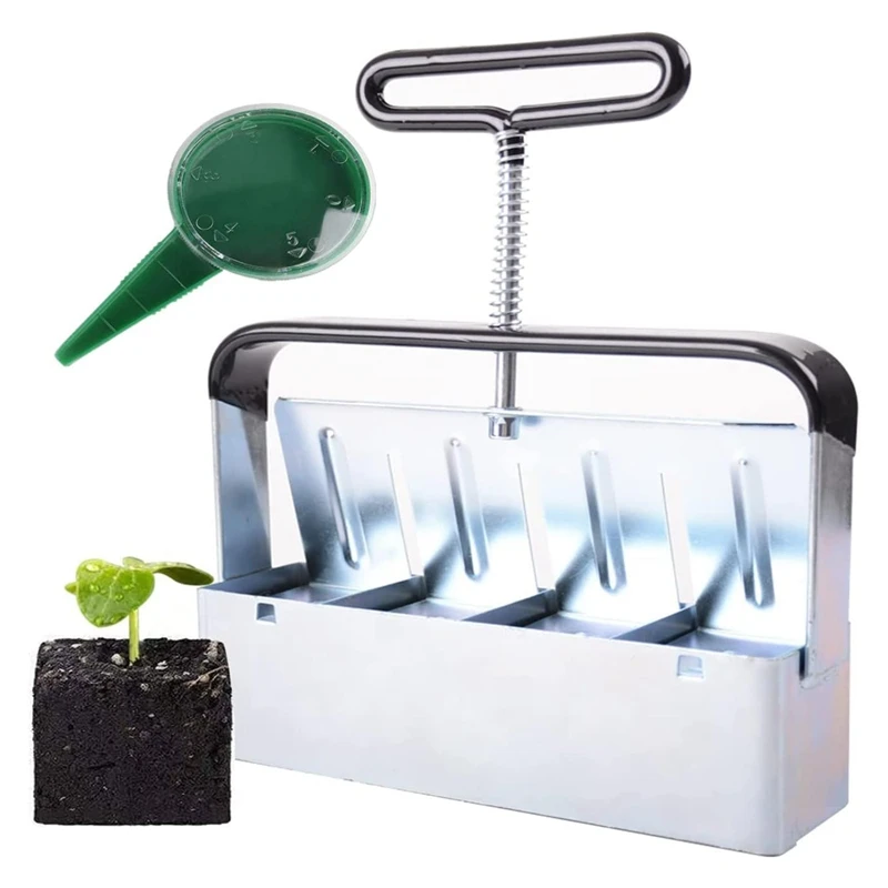 Soil Blocker, 4PCS Cell Soil Block Maker, Seed Handheld Block Maker With Comfortable Handle, Garden Blocking Tools