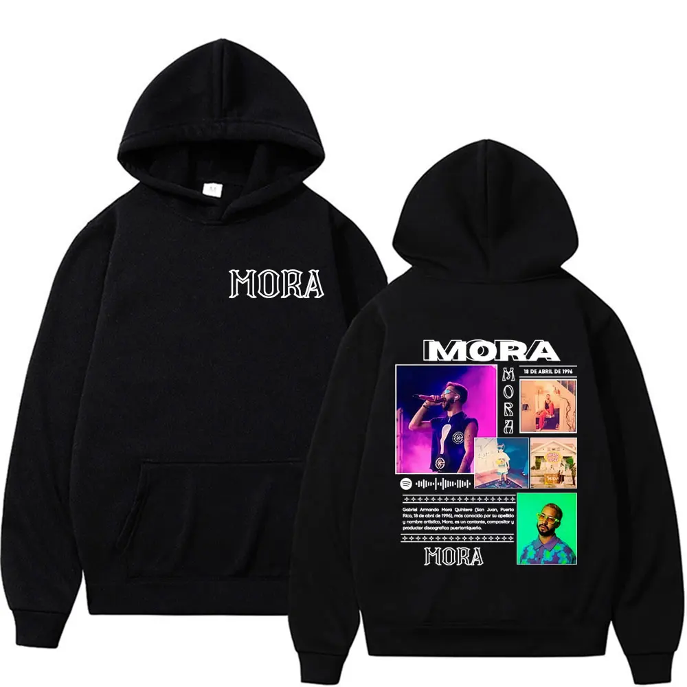 

Mora Lo Mismo De Siemre Album Tour Merch Толстовка с капюшоном Осень/Зима 2025 Мужская женская мода Хип-хоп Классическая толстовка из чистого хлопка