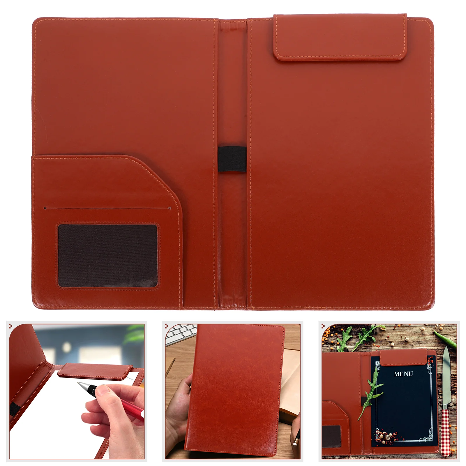 

Folder Tablet Office Folders Clipboard Magnetic Buckle Writing Boards Paper File Organizer Pu Clipboards Students Bills