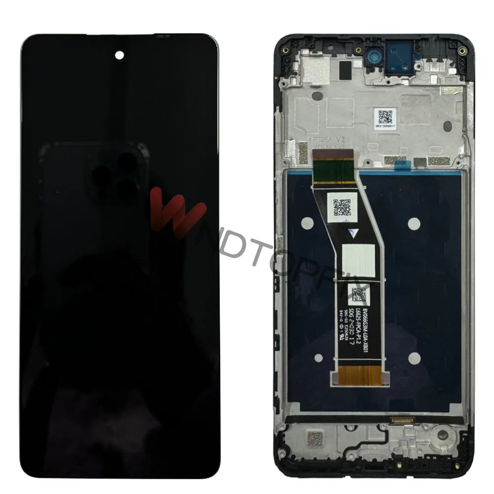 Pantalla táctil LCD para Motorola Moto G24, montaje de digitalizador de Panel de marco, reemplazo de pantalla de alimentación de 6,56\