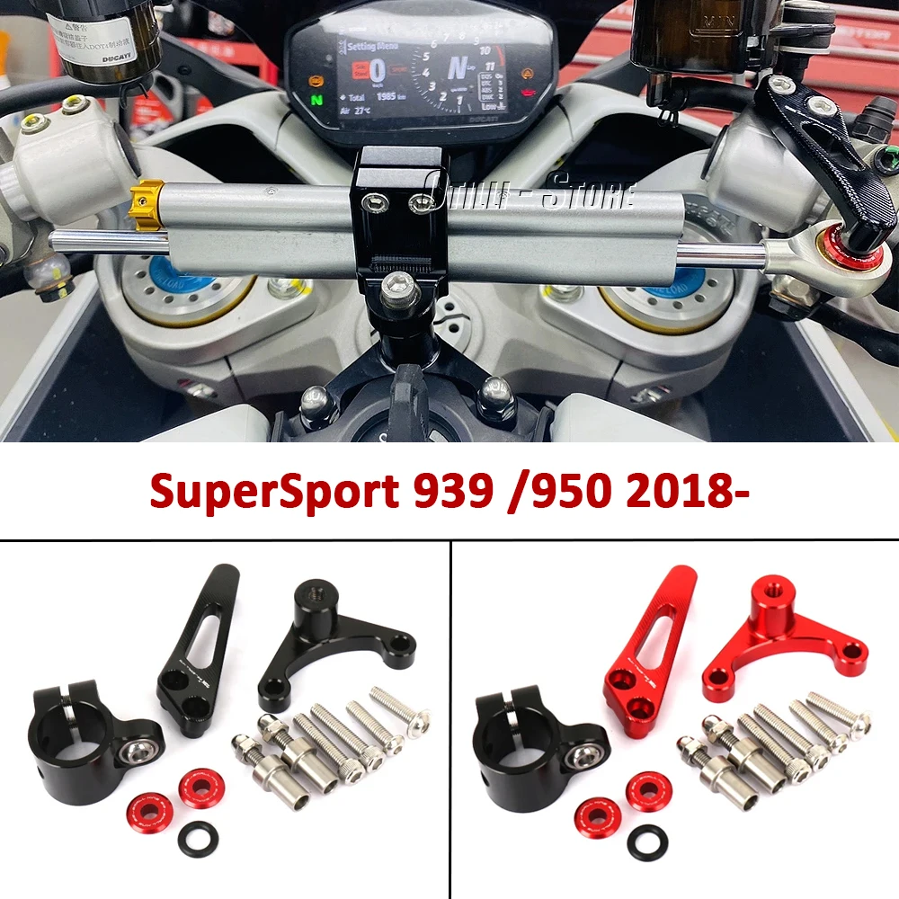 

Motorcycle Accessories For Ducati SuperSport 950 Supersport 939 2018-2025 Damper Stabilizer Bracket Steering Mount Kit
