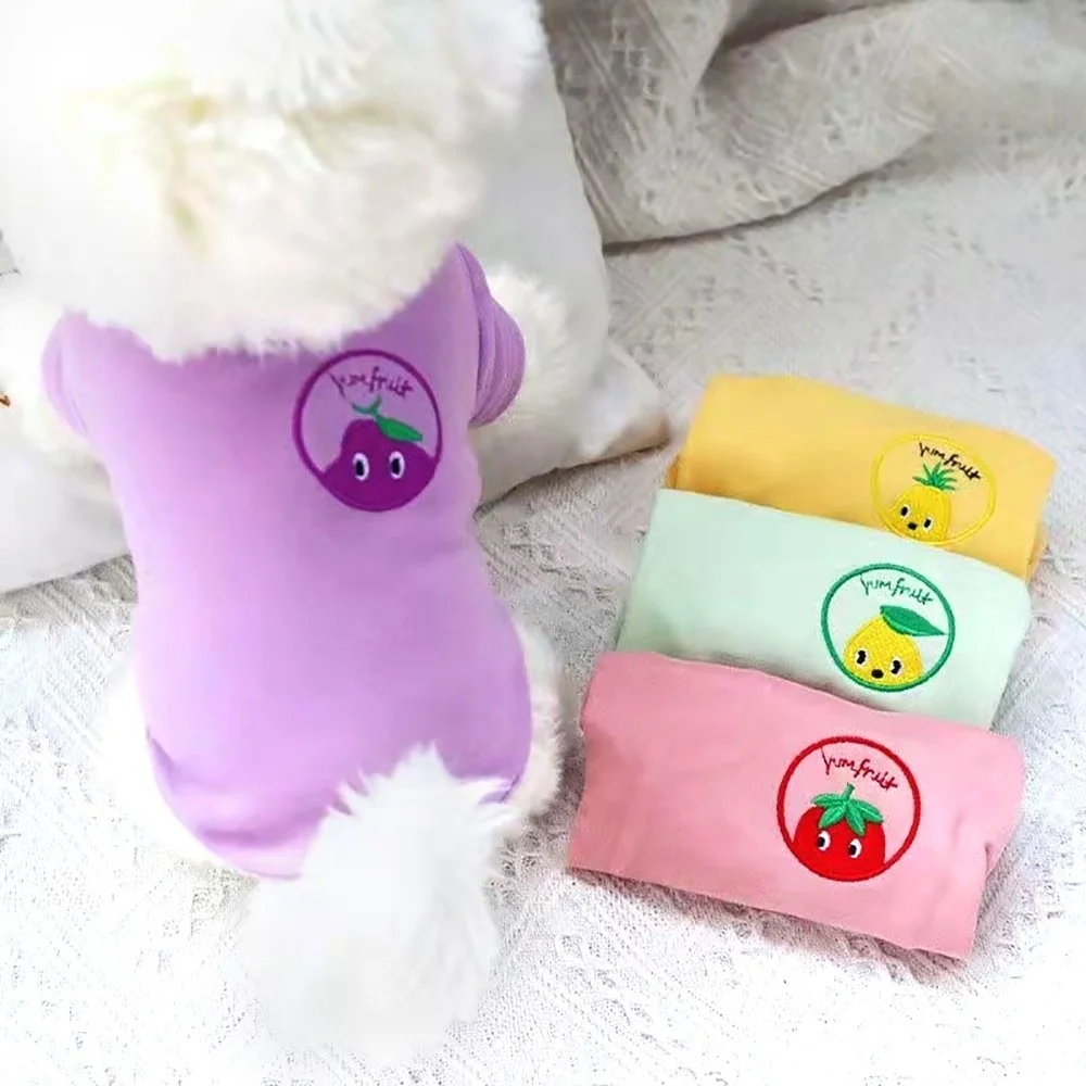 

Pet Dog Clothing Flannel Pajamas Cute Embroidered Dog Hoodie Sweatshirt Apparel with Funny Designs
