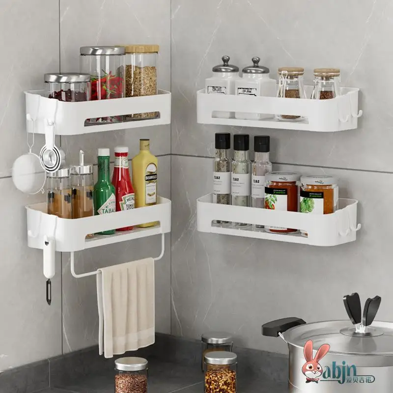 

Современный настенный органайзер для кухонных принадлежностей и специй без сверления: держатель для баночек, утвари и инструментов