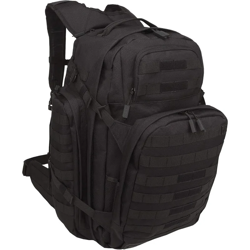 Barrage Tactical Internal Frame Backpack, 64.3-Liter Storage, Black