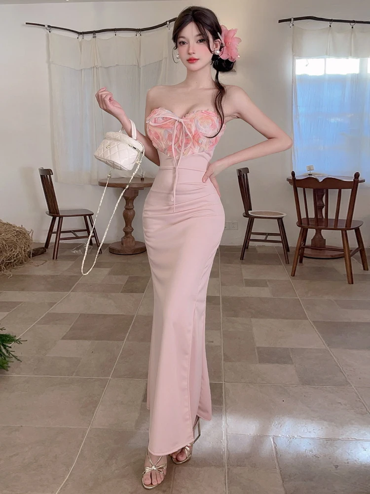 

Романтичная сексуальная юбка-миди с цветочным принтом, облегающая, с разрезом, в стиле фи-тейл, модная, с высокой талией, с плиссировкой, H-образного силуэта