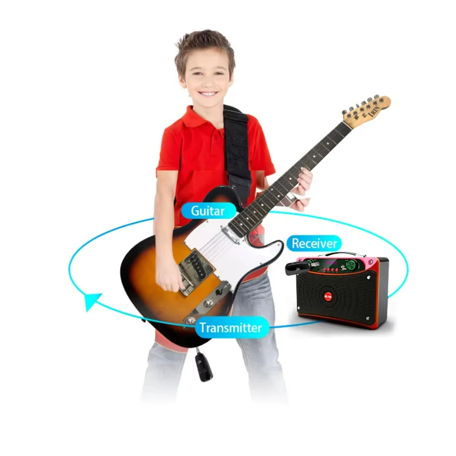 XJ Wireless Guitar Keyboard Bass Microphone UHF Musical Instruments Microphone 6.35mm 3.5mm Guatar Mic for Guitar Transmitter