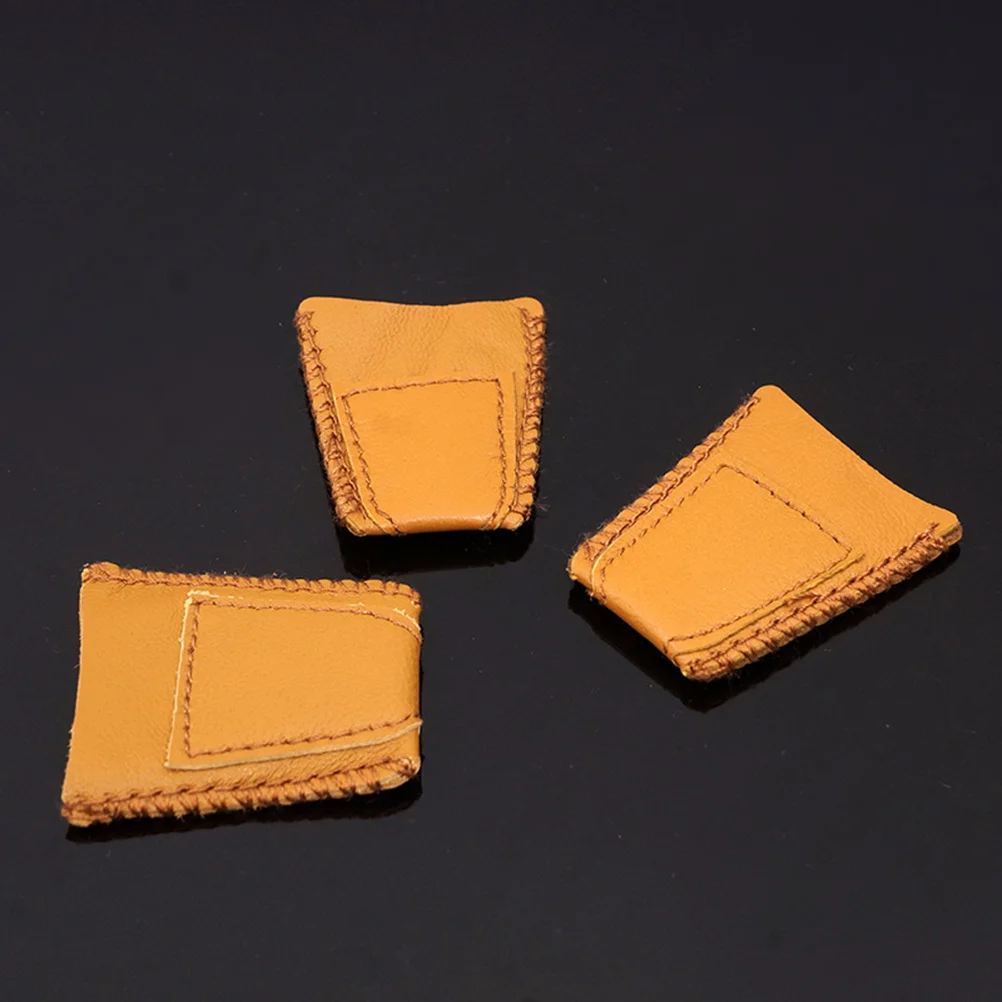 

Brown Finger Protector Thimble Comfortable Durable for DIY Sewing Embroidery Needle Felting Craft Coin Thimble