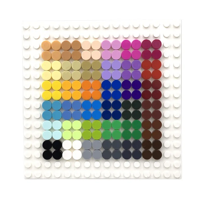 100-500 Stück Fliesen 1x1 Rund DIY Bausteine Farbige Lernspielzeuge für Kinder Größe Kompatibel mit 98138