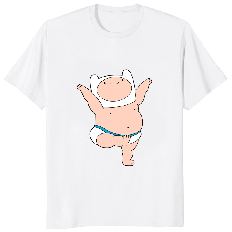 Hot Sale Adventure Time Printed Cartoon Man T-shirt Loose Casual Fashion Streetwear Women Tops Harajuku Y2k Otaku Soft Clothing