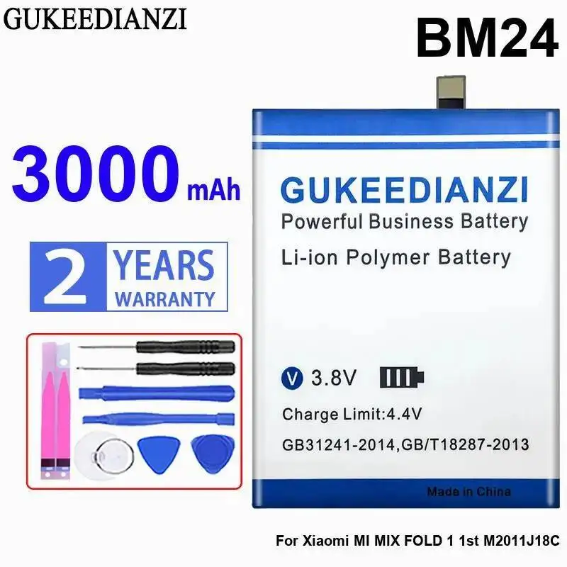 

BM24 Reliable Replacement Mobile Phone Battery 3000Mah For Xiaomi MI Mix Fold 1 1St M2011J18C