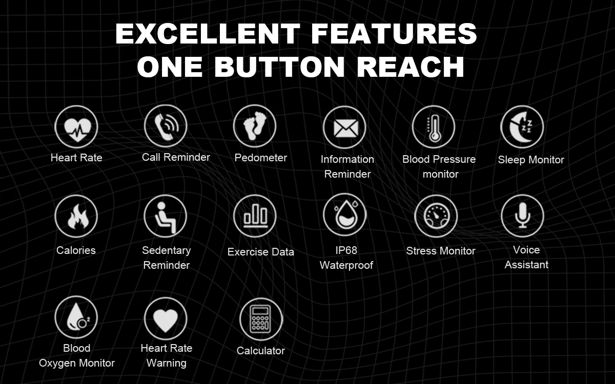New C20 Pro Smart Watch Voice Assistant BT Wireless Call Business Outdoor Sports IP68 Waterproof Wristwatch For Android iOS 10