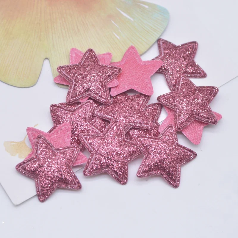100 Stuks 22mm Bling Star Applique Gewatteerde Patches voor DIY Hoofddeksels Haar Clips Decor Kleding Hoed Ambachten Naaibenodigdheden