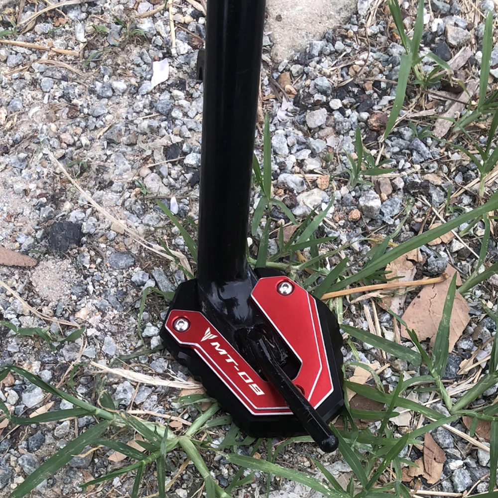 สําหรับ Yamaha MT 07 09 MT07 MT09 mt07 2014-2024 2025 รถจักรยานยนต์ขาตั้ง Kickstand EXTENSION แผ่น Pad Key CHAIN แหวน