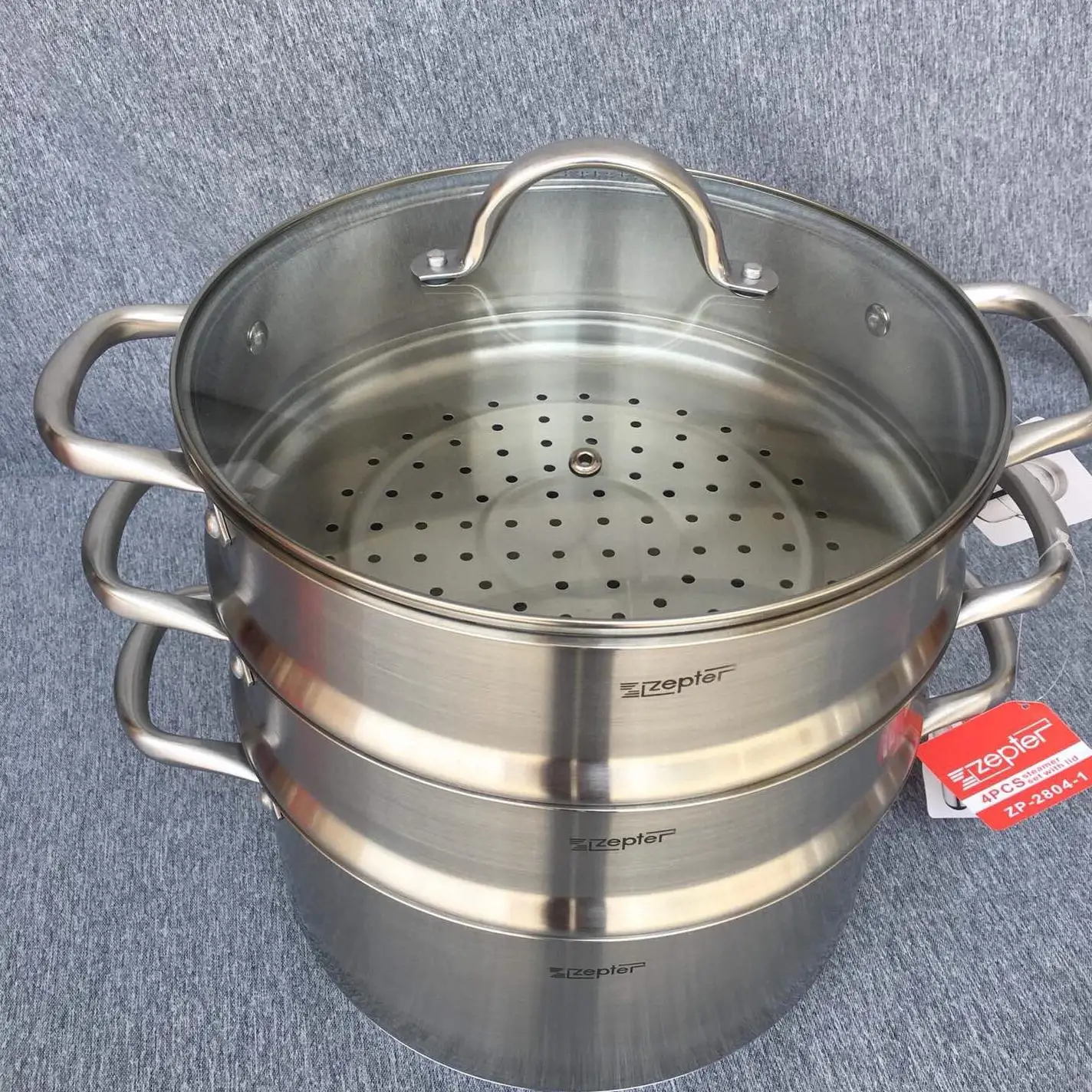 Steamer 18-10 Stainless Steel Thickened Household Three-layer Steamer Steamer Food Grade 316 Steel Hot Pot