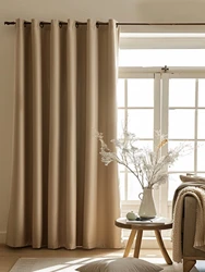 Blackout Korean Style Luxury Thermal Insulated Polyester Ready Made Blackout Curtain for Bedroom Living Room Hotel Office
