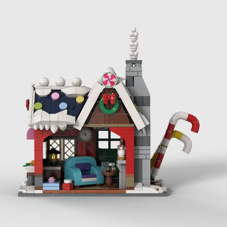 1254pcs Moc City Street View Christmas House Building Block ชุด DIY ประกอบอิฐของเล่นเด็กของขวัญตกแต่งบ้าน