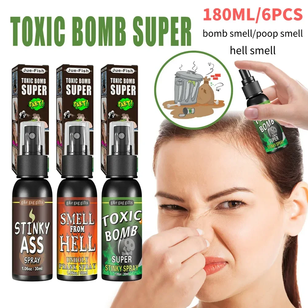 180-30ml Fart Gag Spray Prank Joke Plastic Smelly Stinky Gags Party Supplies Spray Can Stink for Adults Kids Non Toxic for Party