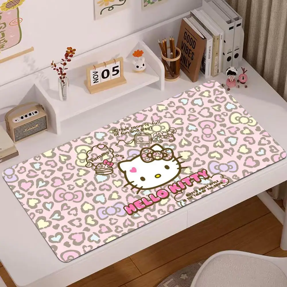 XXL PC Gaming Laptop Accessories Hellos Cat Kitties Rubber Anti-Slip Mouse Pad Tapis De Souris Mausepad Desk Pad Alfombrilla Raton